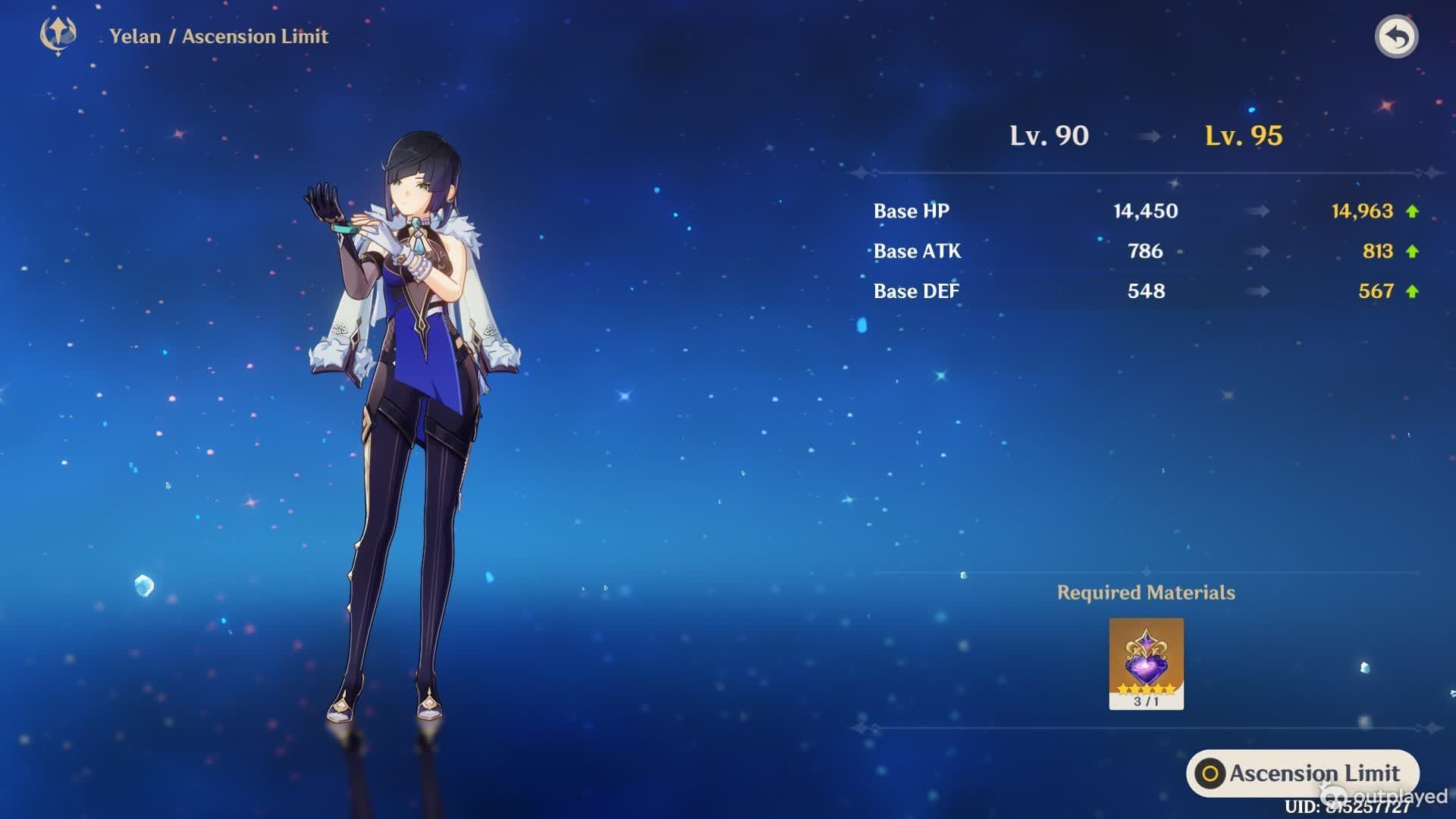 Masterless Stella Fortuna can be used to upgrade your level 90 character (Image via HoYoverse)