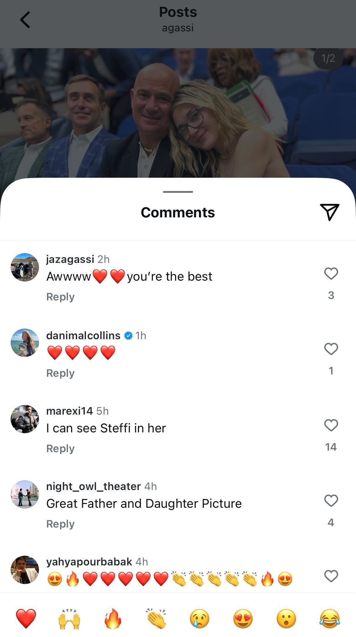 Jaz replies to her father&#039;s post wishing her on National Daughters Day (Source: Instagram)