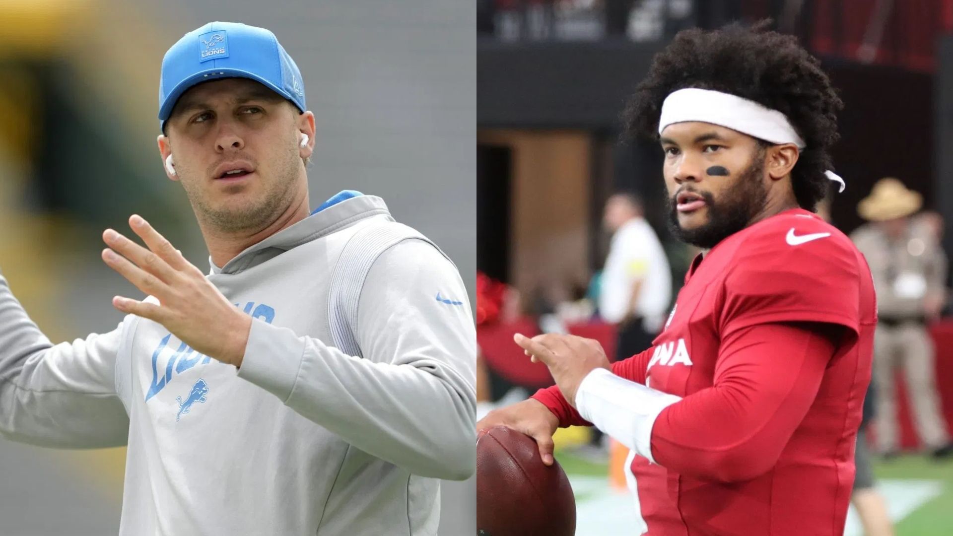 Jared Goff or Kyler Murray: Who should I start in Fantasy Football Week 3? - via Getty/CMS