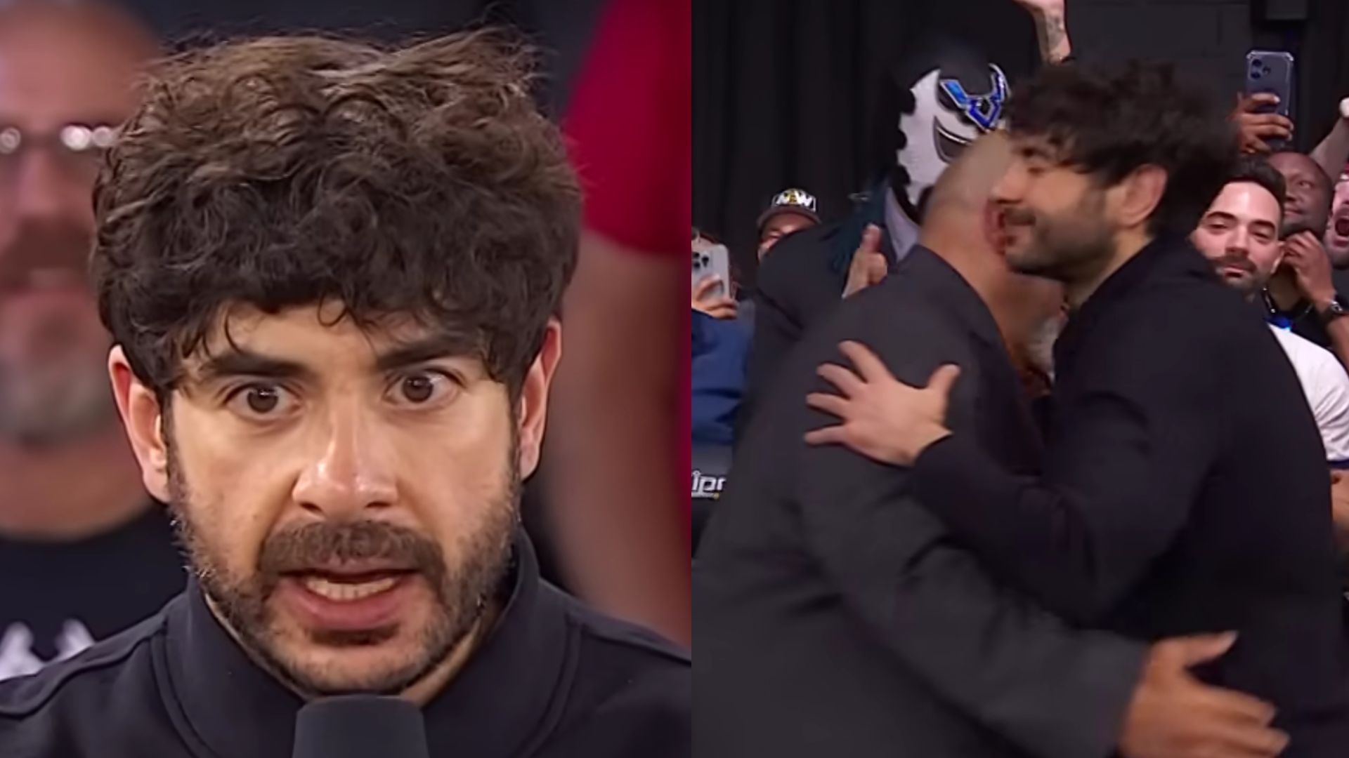 Tony Khan bestowed a huge honor on a former WWE star. (Images via AEW YouTube) 