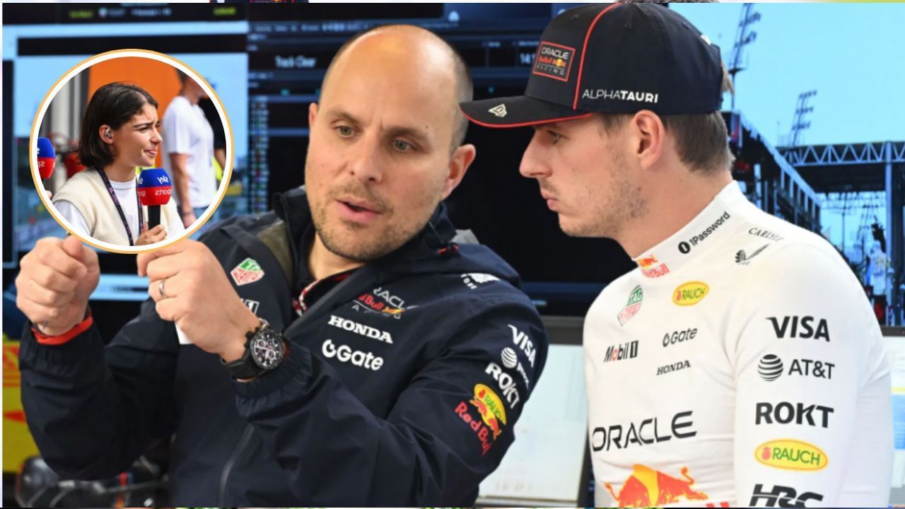 Jamie Chadwick, Gianpiero Lambiase, and Max Verstappen 