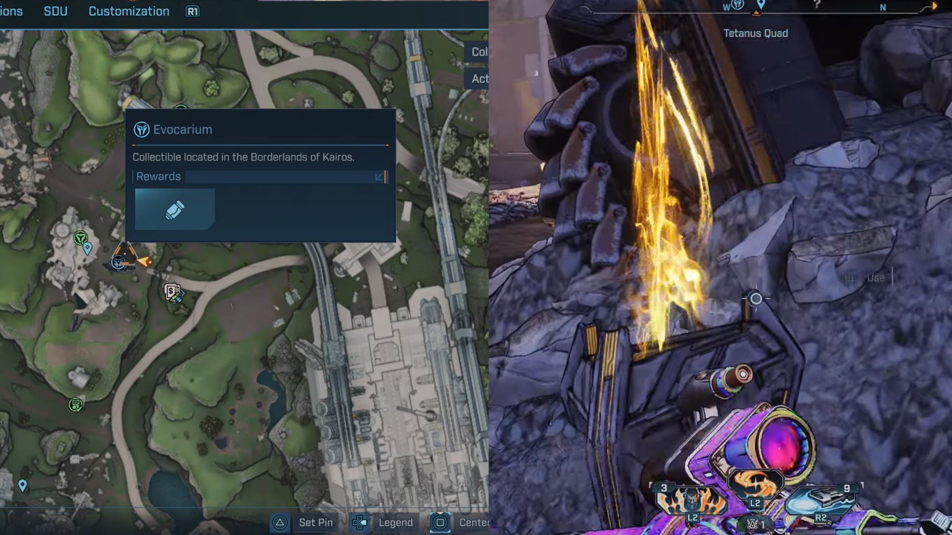 The puzzle is located just northeast of Tetanus Quad (Image via Gearbox Software)