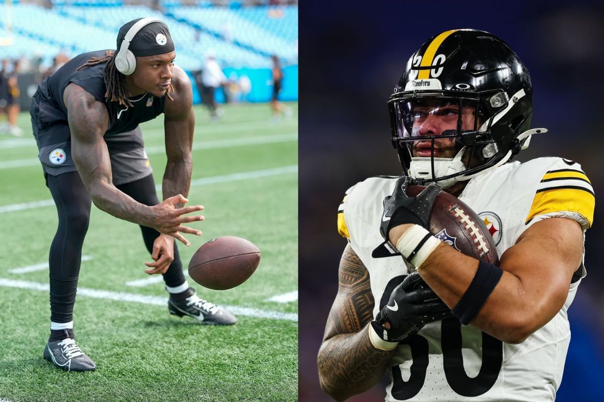 NFL fans react to Steelers&rsquo; Kaleb Johnson&rsquo;s depth chart position behind Jaylen Warren (Image Credits - IMAGN/GETTY)