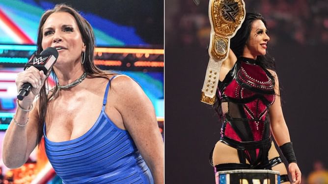 Stephanie McMahon reacts to Stephanie Vaquer’s Women’s World Championship win