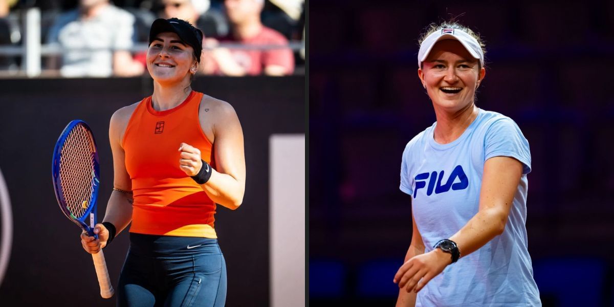 Bianca Andreescu and Barbora Krejcikova will be in action on Day 1 of the China Open 2025. (Photos: Getty)