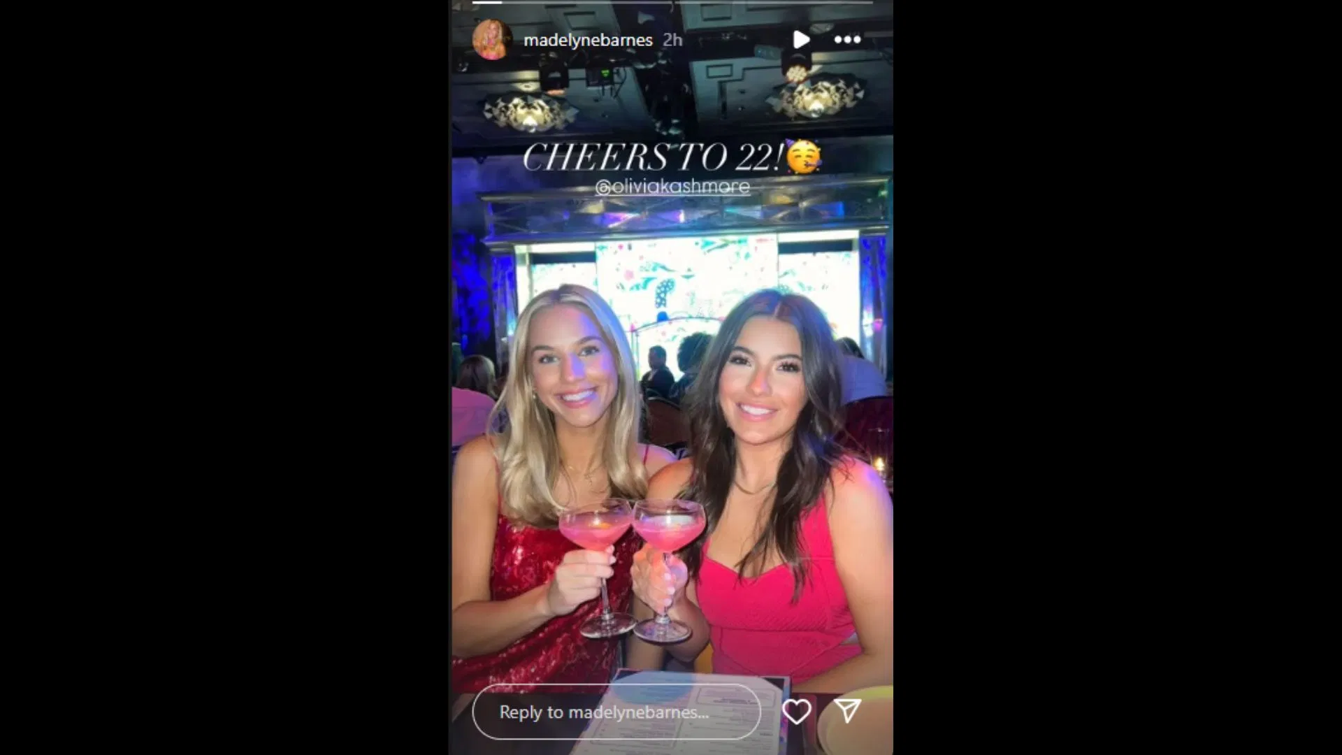 Madelyn Barnes celebrated a friend&#039;s birthday. (Photo via Madelyn Barnes&#039; Instagram Story)