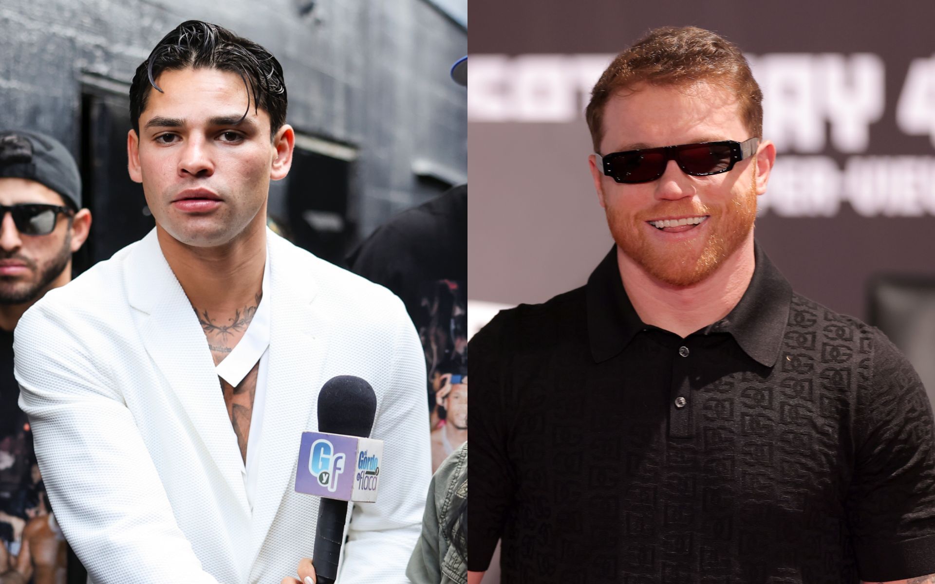 Ryan Garcia (eft) talks Canelo Alvarez
