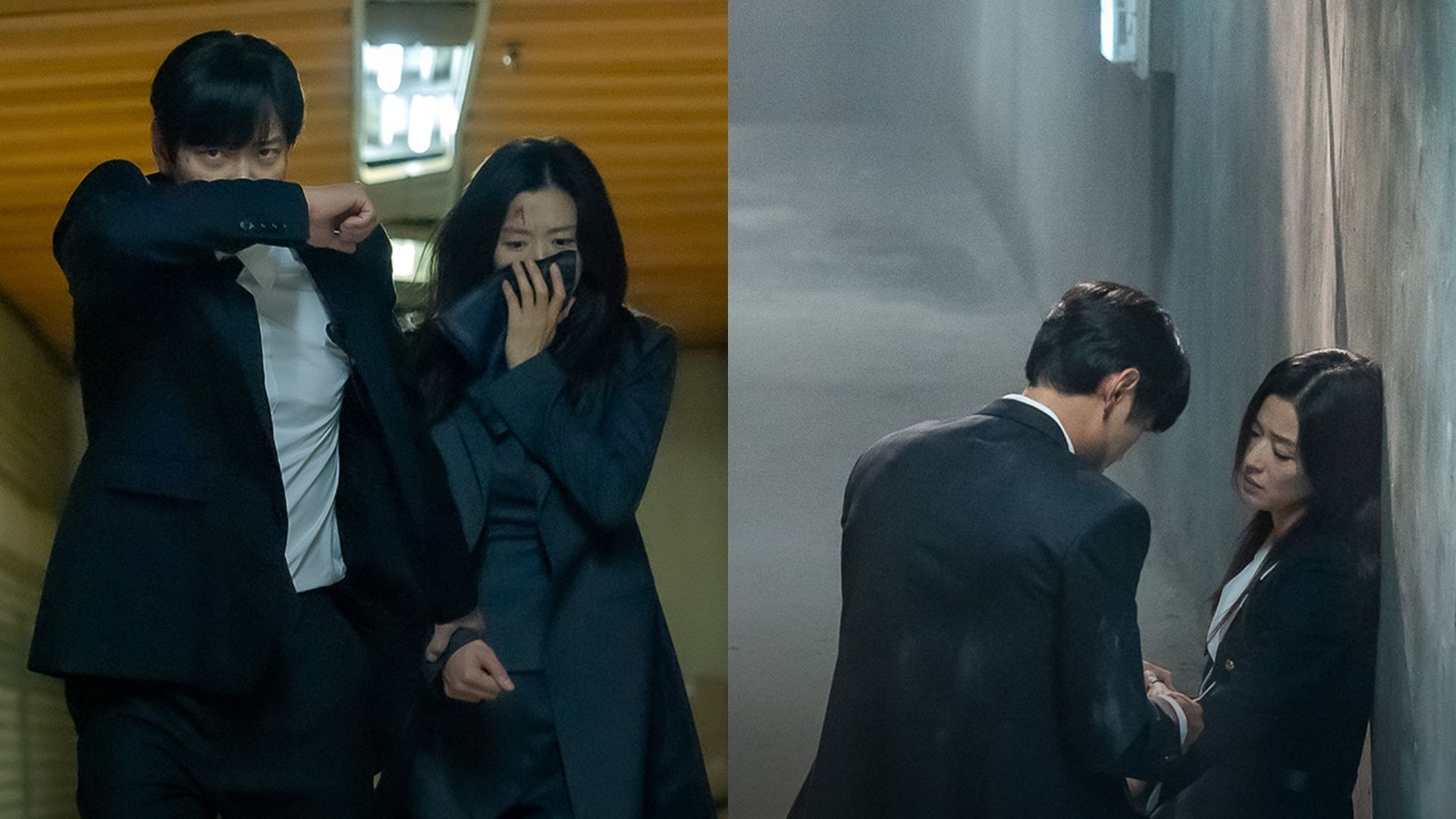 Jun Ji-hyun as Seo Mun-ju and Gang Dong-won as Baek San-ho in Tempest (Image via X/@DisneyPlusKR)