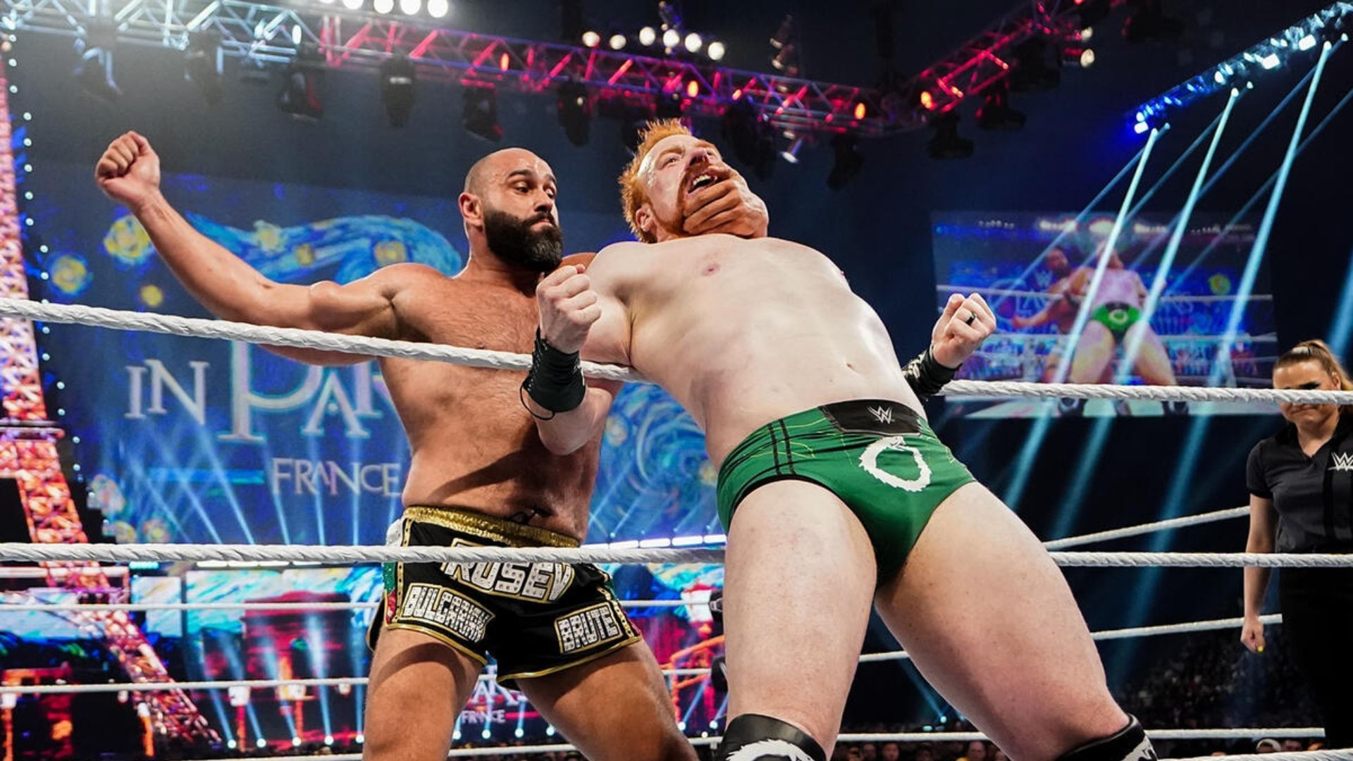 Rusev and Sheamus collided at Clash in Paris (Image via WWE