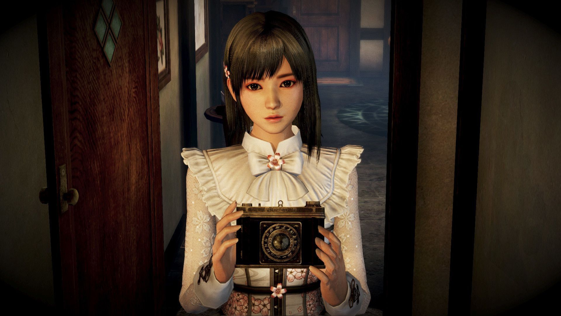 Battle ghosts using the spirit-exorcising Camera Obscura in Fatal Frame 5 (Image via Koei Tecmo)