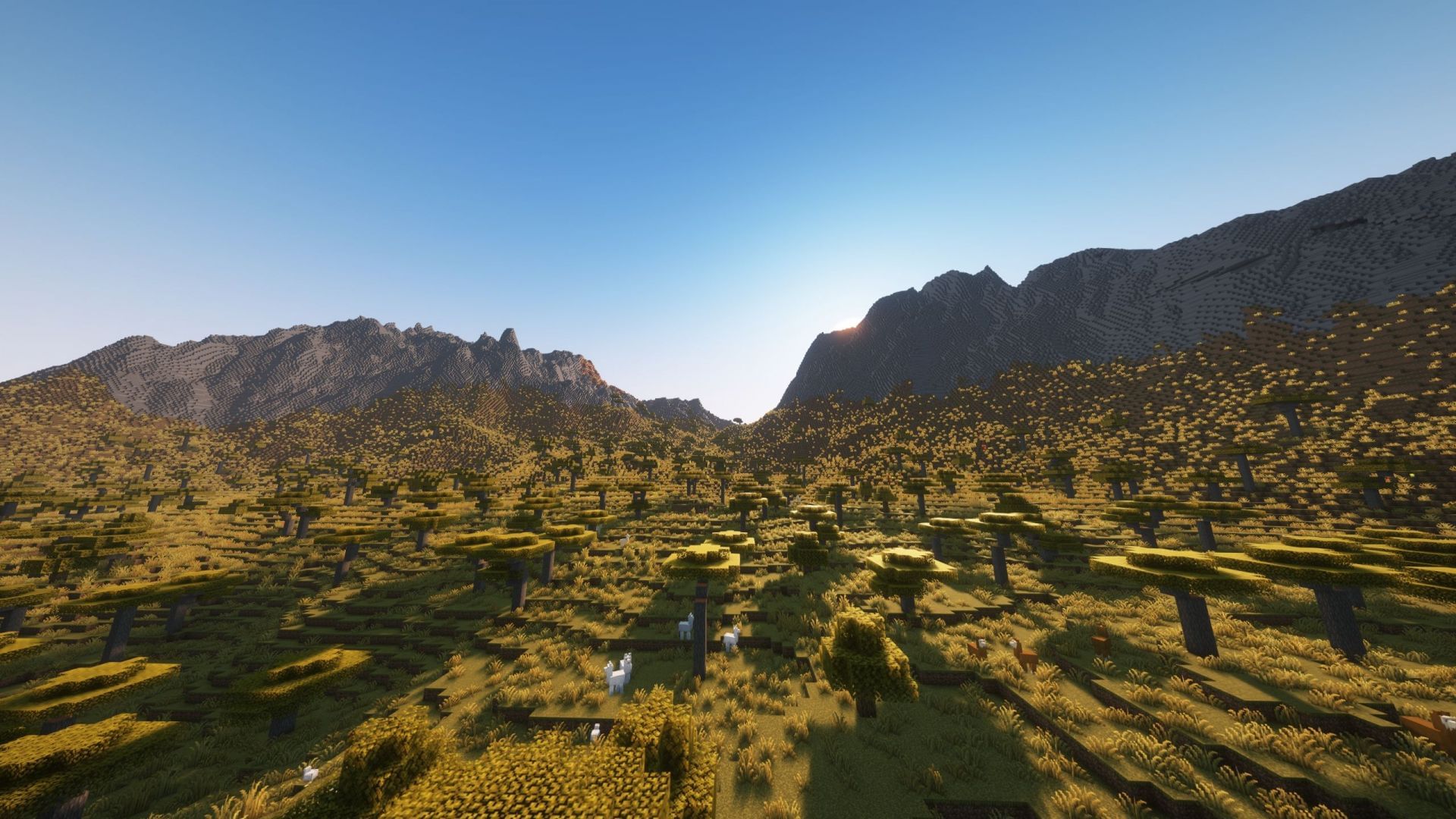 There are many great LoD mods that pushes the rendering boundaries of Minecraft (Image via Sportskeeda Gaming || Mojang Studios)