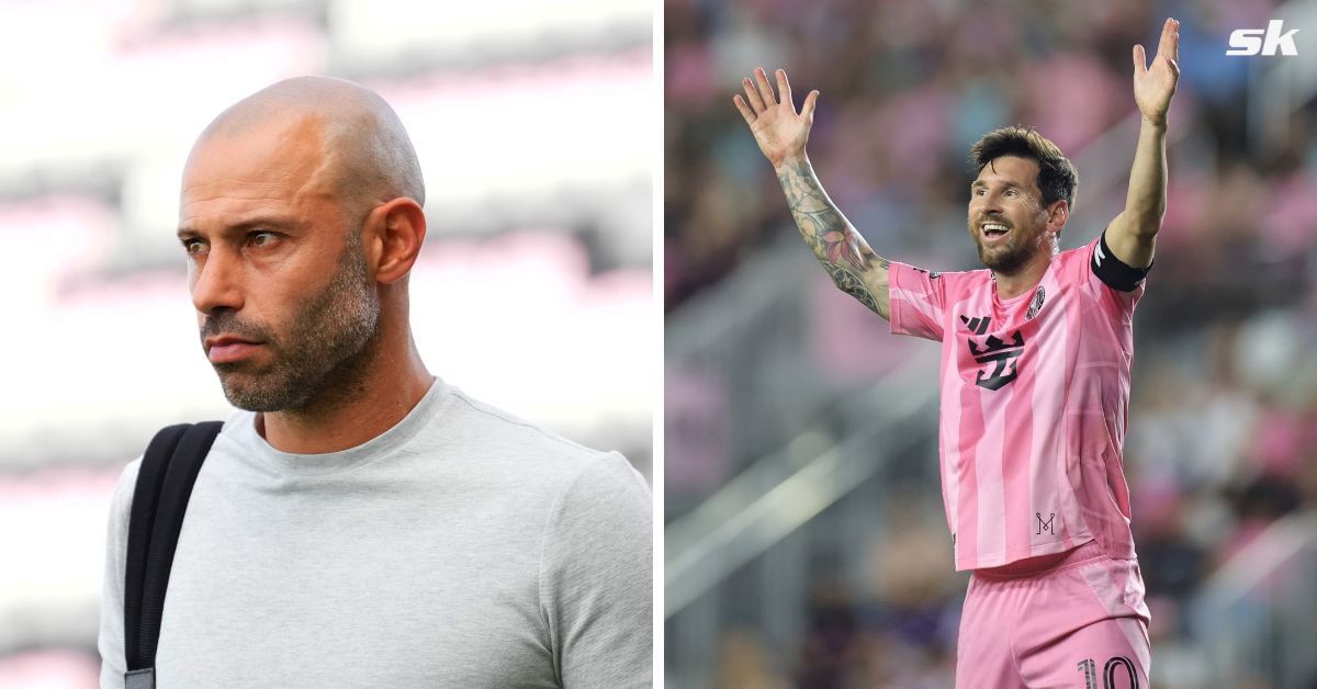 Javier Mascherano and Lionel Messi