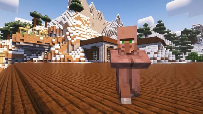 Minecraft player finds villager house in the weirdest location