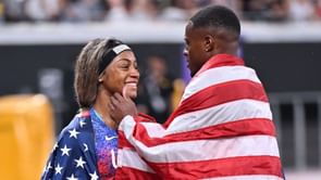 WATCH: Sha'Carri Richardson and boyfriend Christian Coleman share sweet gesture after leading USA to sprint relay gold weeks after airport incident