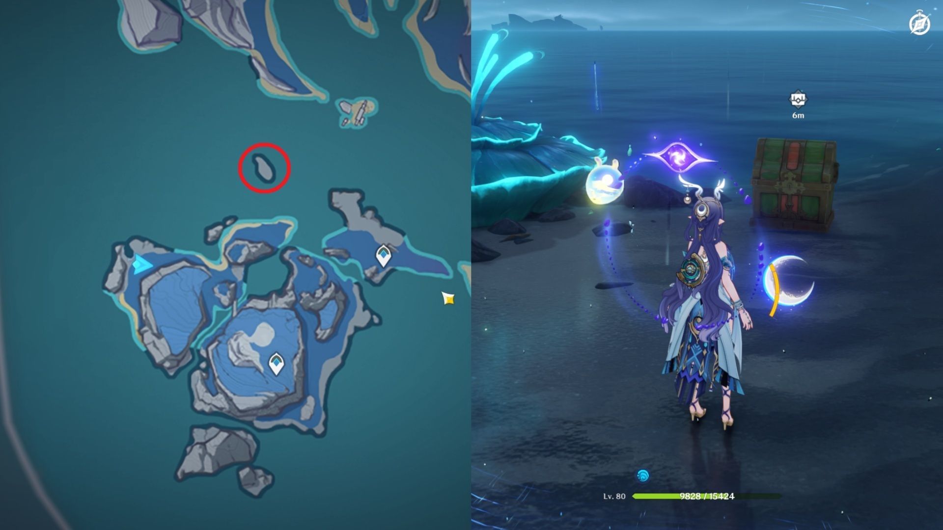 Remarkable Chest north of Thunderclap Reef (Image via HoYoverse)