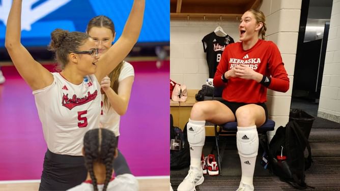 Nebraska Volleyball’s Rebekah Allick and Andi Jackson share special moment with fan battling heart condition