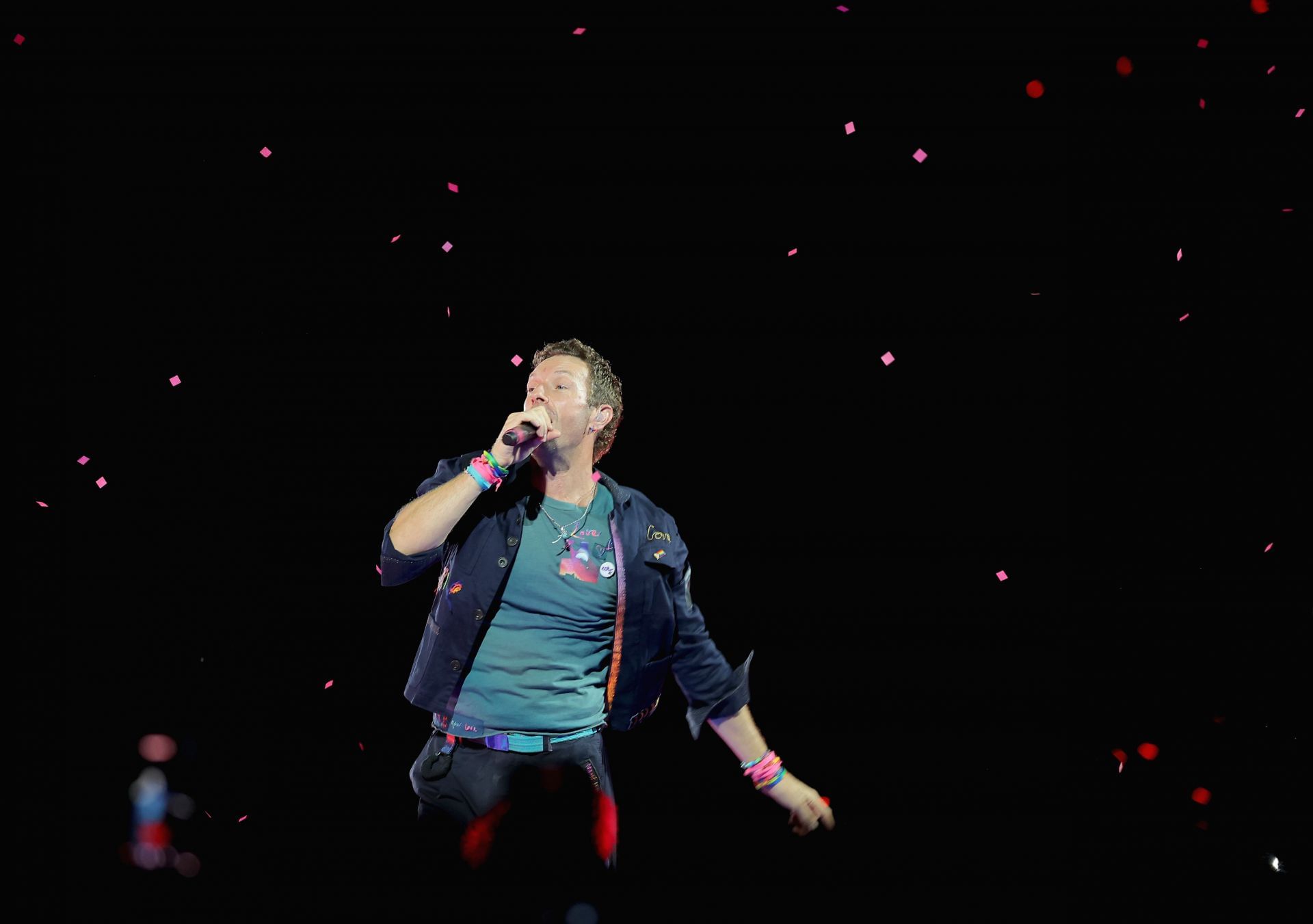 Chris Martin performs during Coldplay: Music Of The Spheres World Tour (Images via Getty)