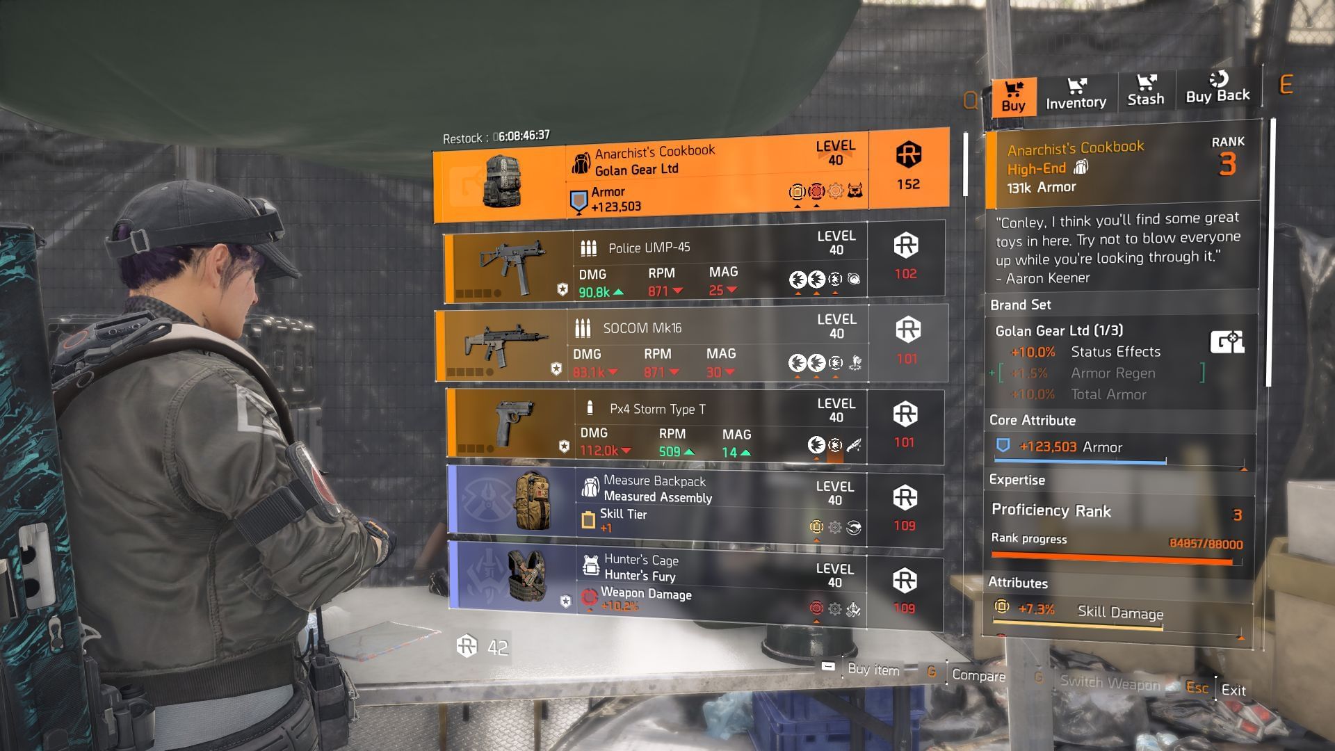 The Division 2 vendor found at DZ South (Image via SK Gaming || Ubisoft)