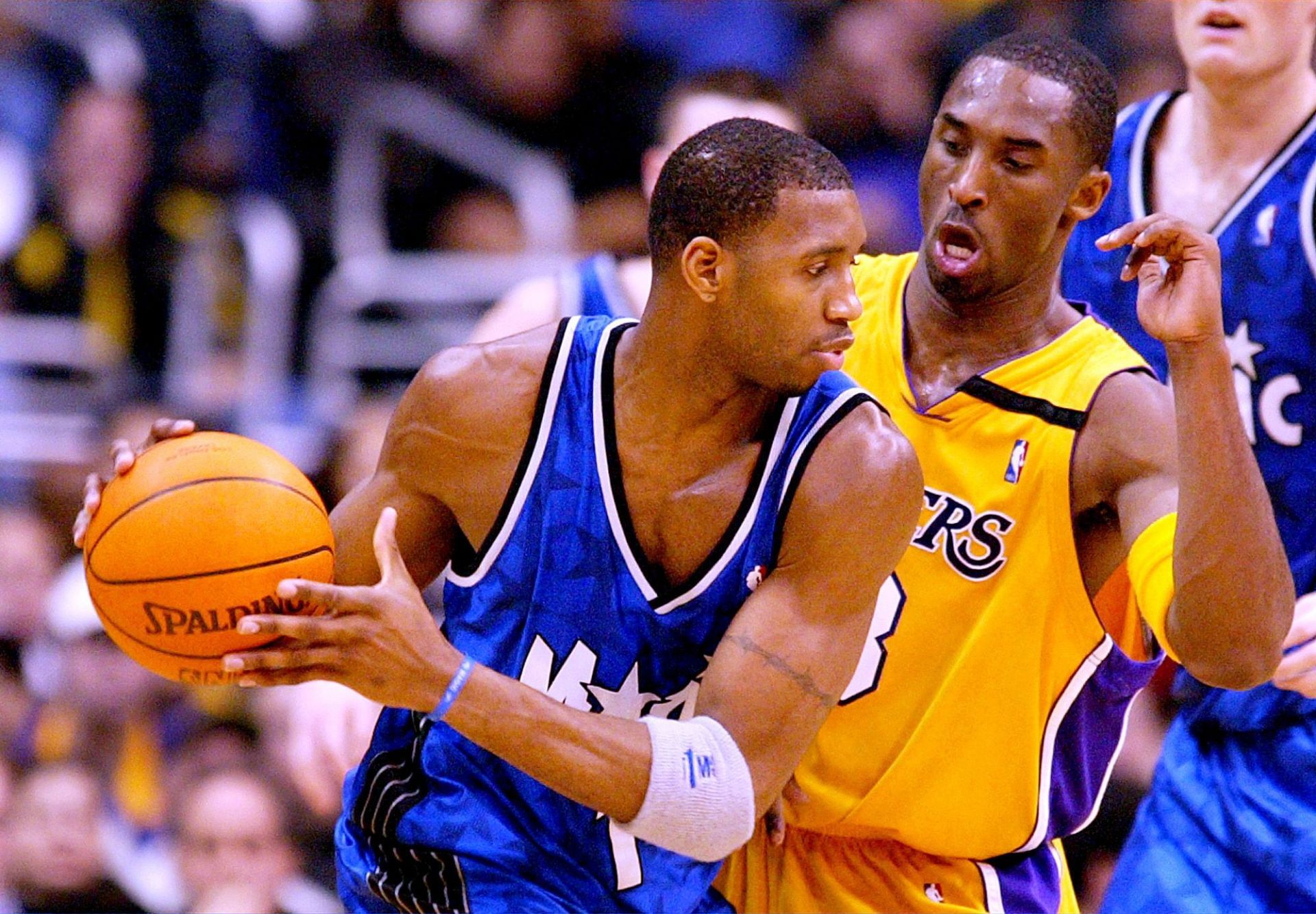 Lakers Kobe Bryant tries to defend the Orlando Magic