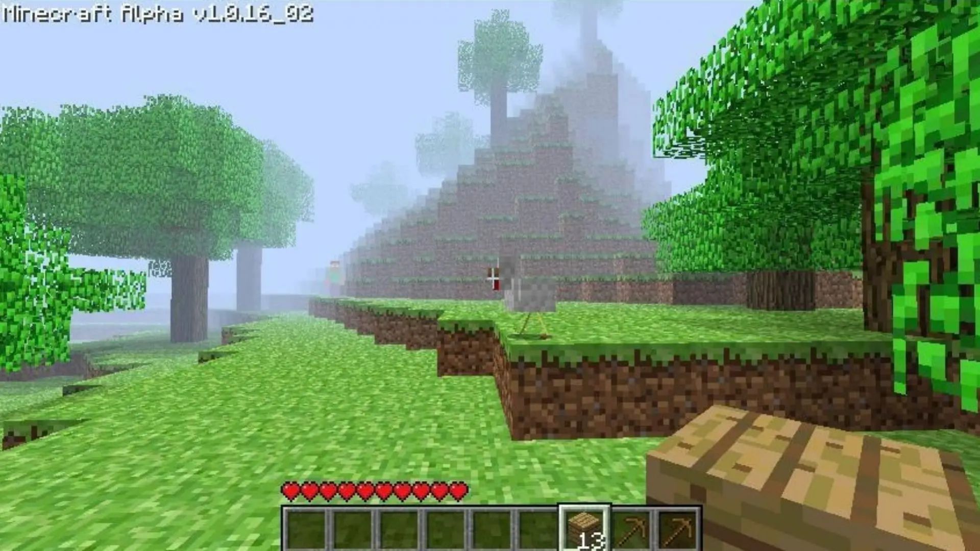 The story of Herobrine played a massive part in why alpha versions felt spooky (Image via Mojang Studios || Minecraft Fanon Wiki) 