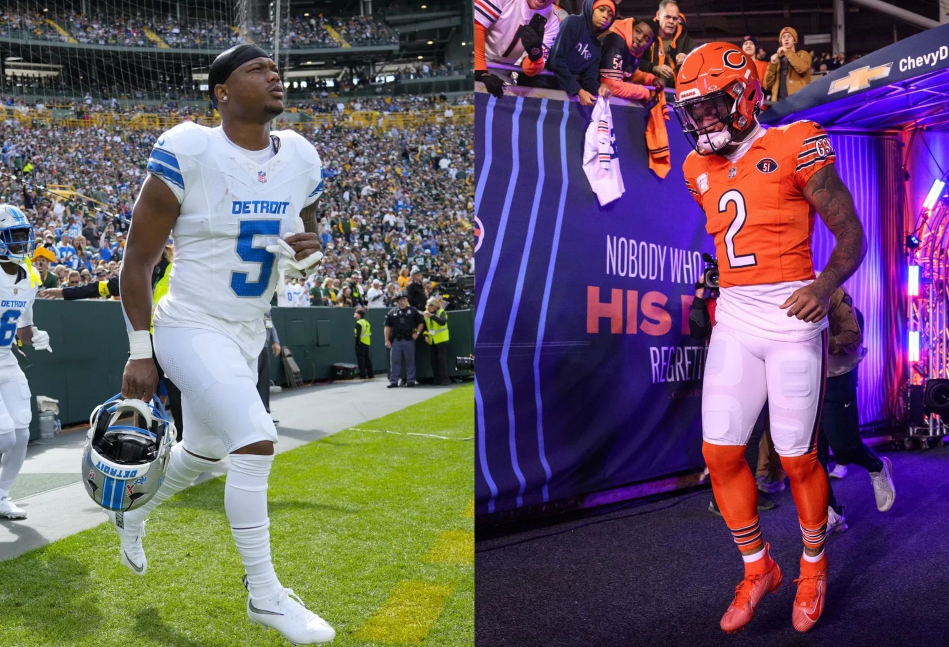DJ Moore or David Montgomery: Who should I start in Fantasy Football Week 3? (Credits: IMAGN)