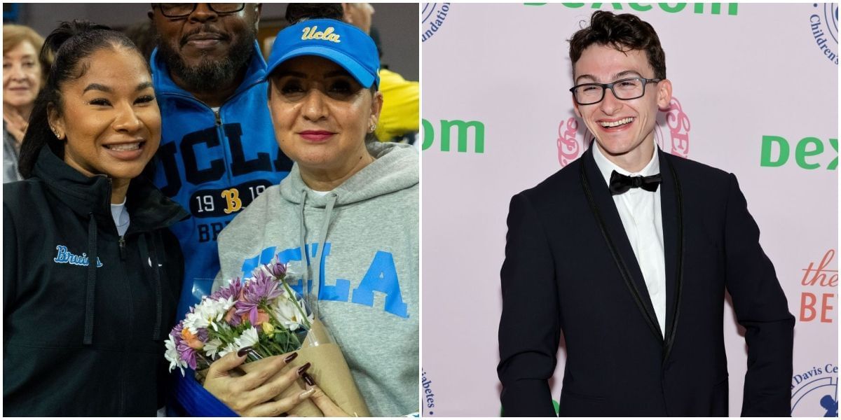 Jordan Chiles, Gina Chiles and Stephen Nedoroscik