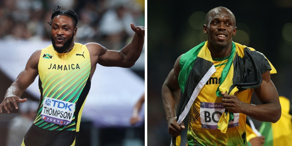 Kishane Thompson and Usain Bolt