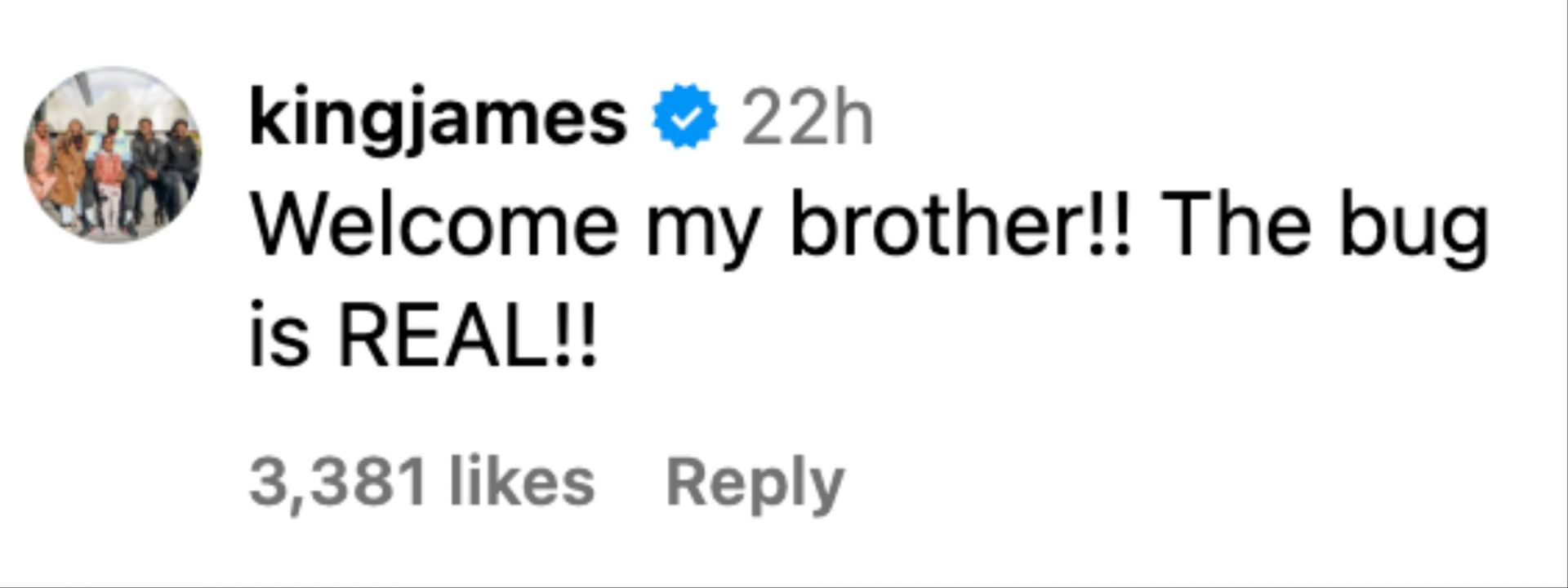LeBron James comments on Kevin Hart&#039;s golf post. (Credits: IG/Kevin Hart)