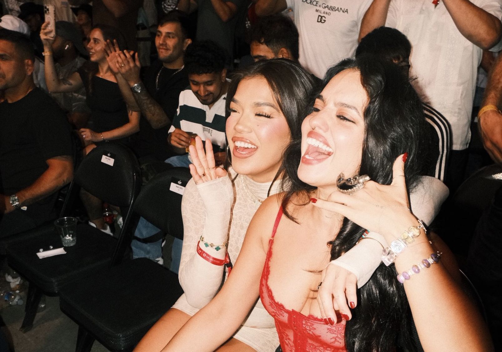 Tracy Cortez (L) with Nina-Marie Daniele at UFC Noche (Image from TracyCortezmma @ Twitter)
