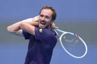 Daniil Medvedev hits a backhand at China Open 2025 | Image Source: Getty