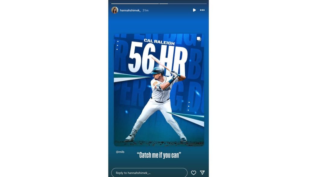 Cal Raleigh’s girlfriend Hannah gives 3-word shoutout as Mariner’s star ...