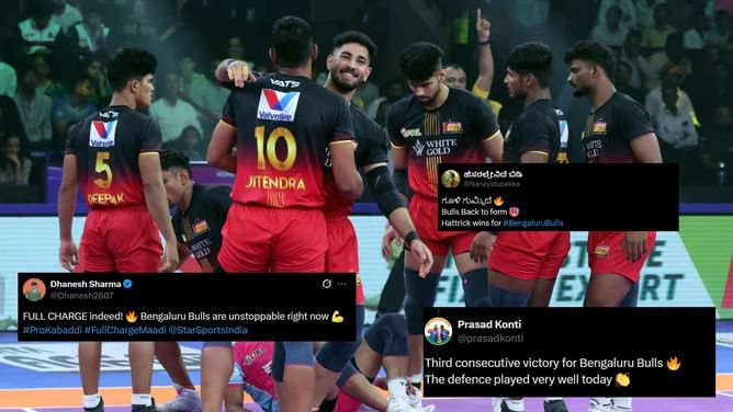 "Bengaluru Bulls are unstoppable right now" - Fans react as Bulls complete a hat-trick of wins in Pro Kabaddi 2025
