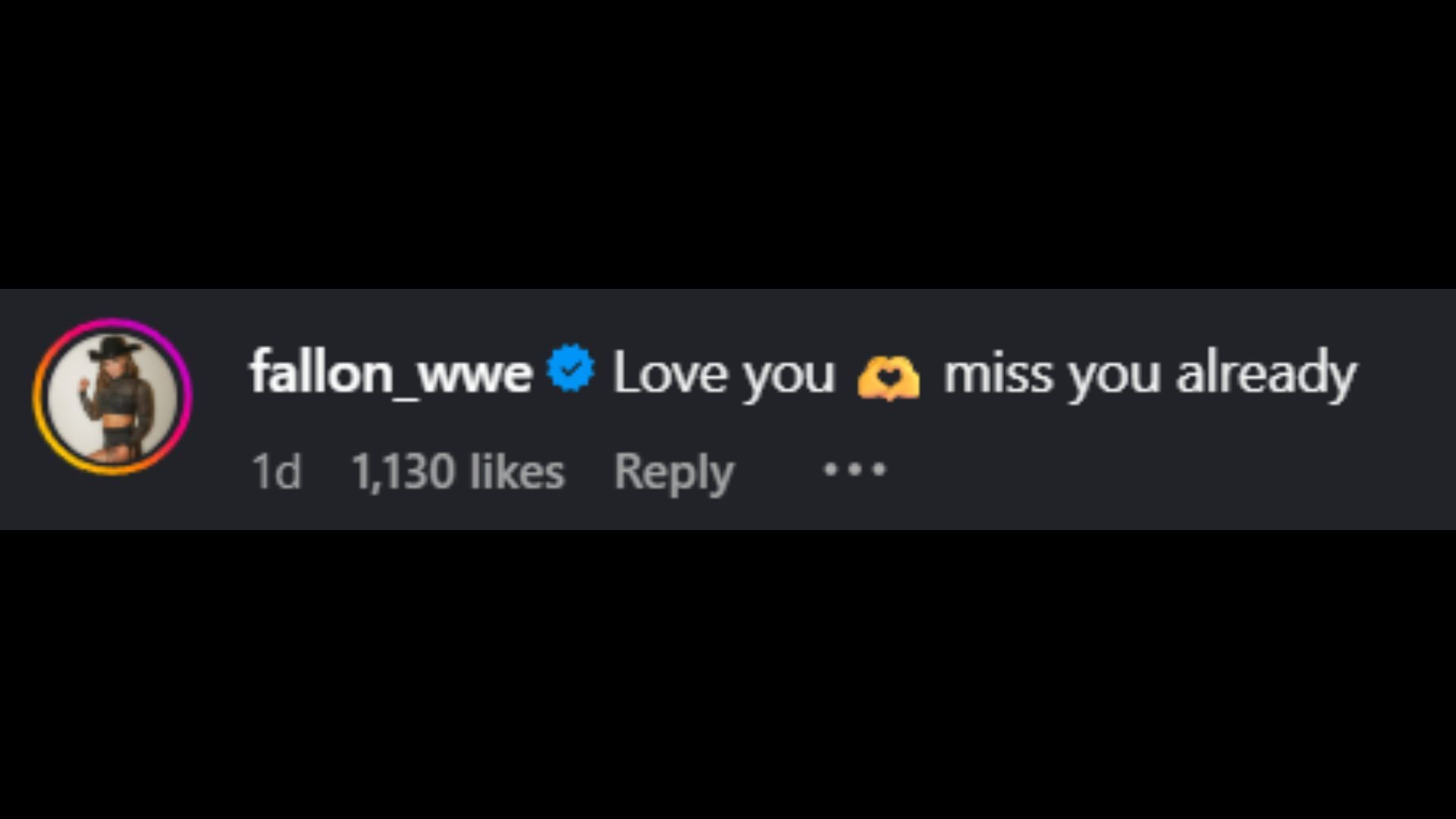 Screenshot of Fallon Henley&#039;s comment. [Image credit: Jazmyn Nyx&#039;s Instagram]