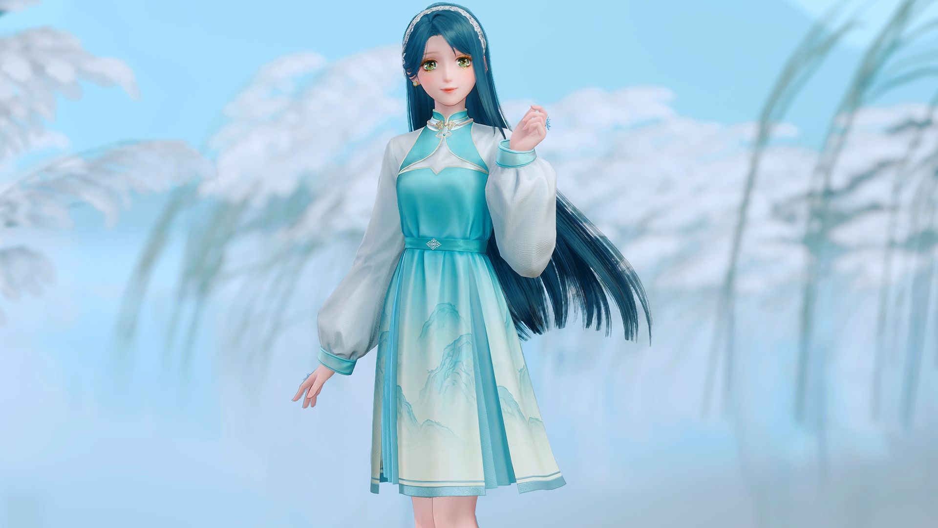 Painted Cliffs is a free craftable dress (Image via Sportskeeda Gaming/Infold Games)