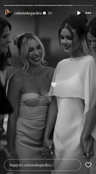 Celeste, Oilers' Leon Draisaitl's wife, Insta story - @ celestedesjardins