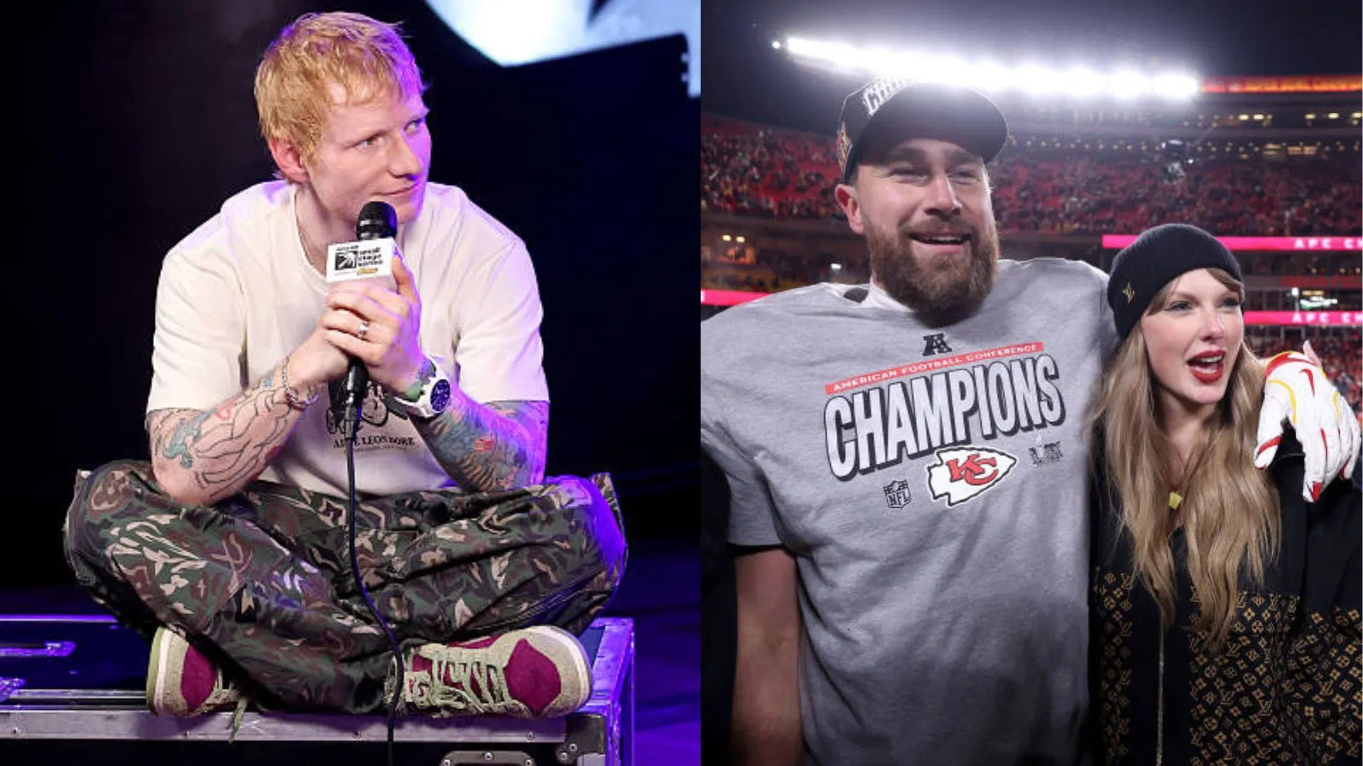 Ed Sheeran responded to Travis Kelce and Taylor Swift