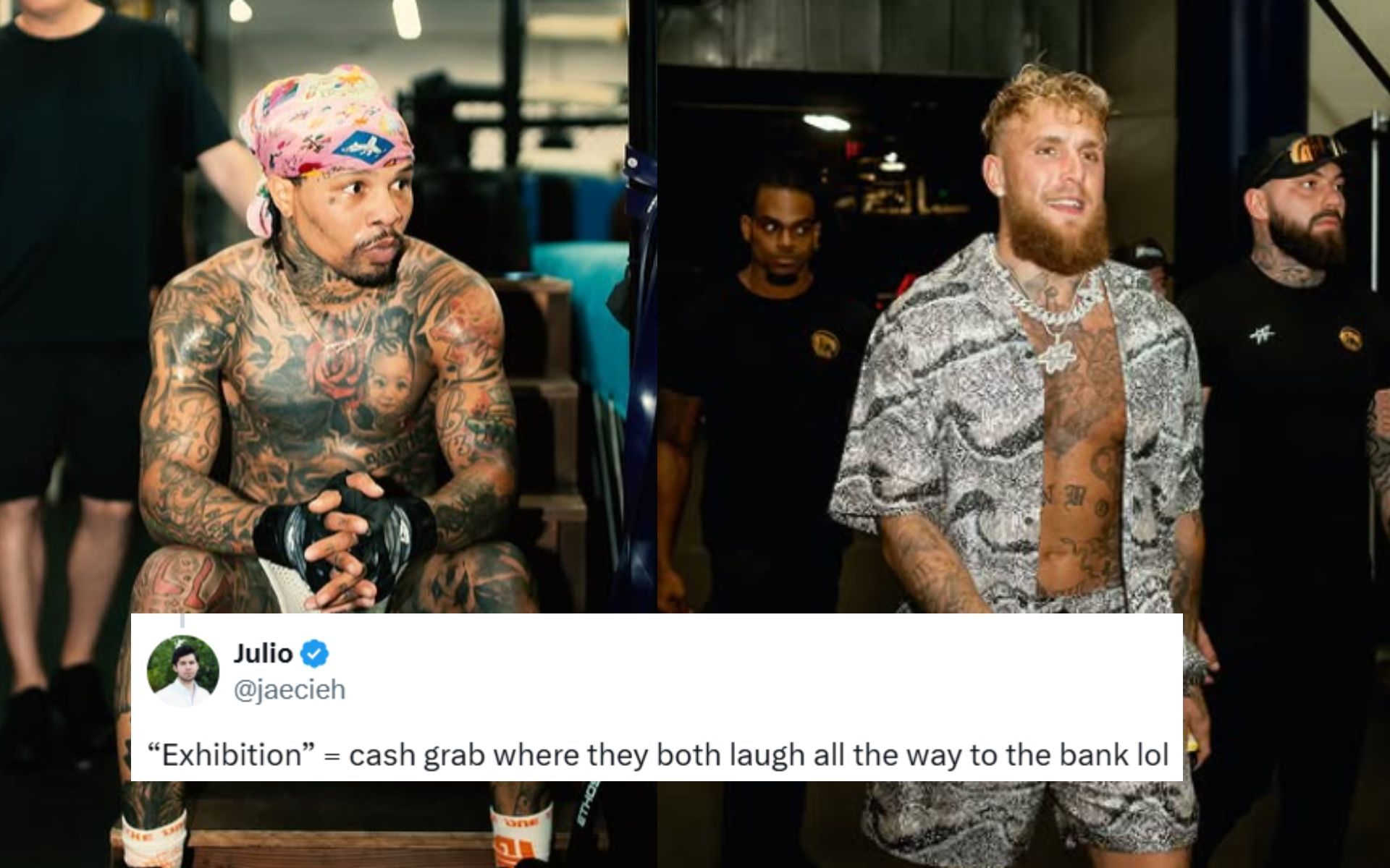 Gervonta Davis (left) vs. Jake Paul (right) has led to controversy due to size disparity. [Images courtesy: @gervontaa and @jakepaul on Instagram]