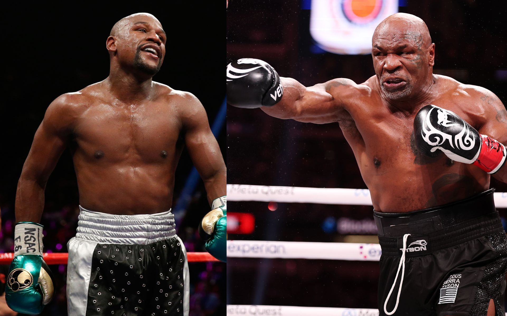 Floyd Mayweather (left) will take on Mike Tyson (right) next. [Images courtesy: Getty]