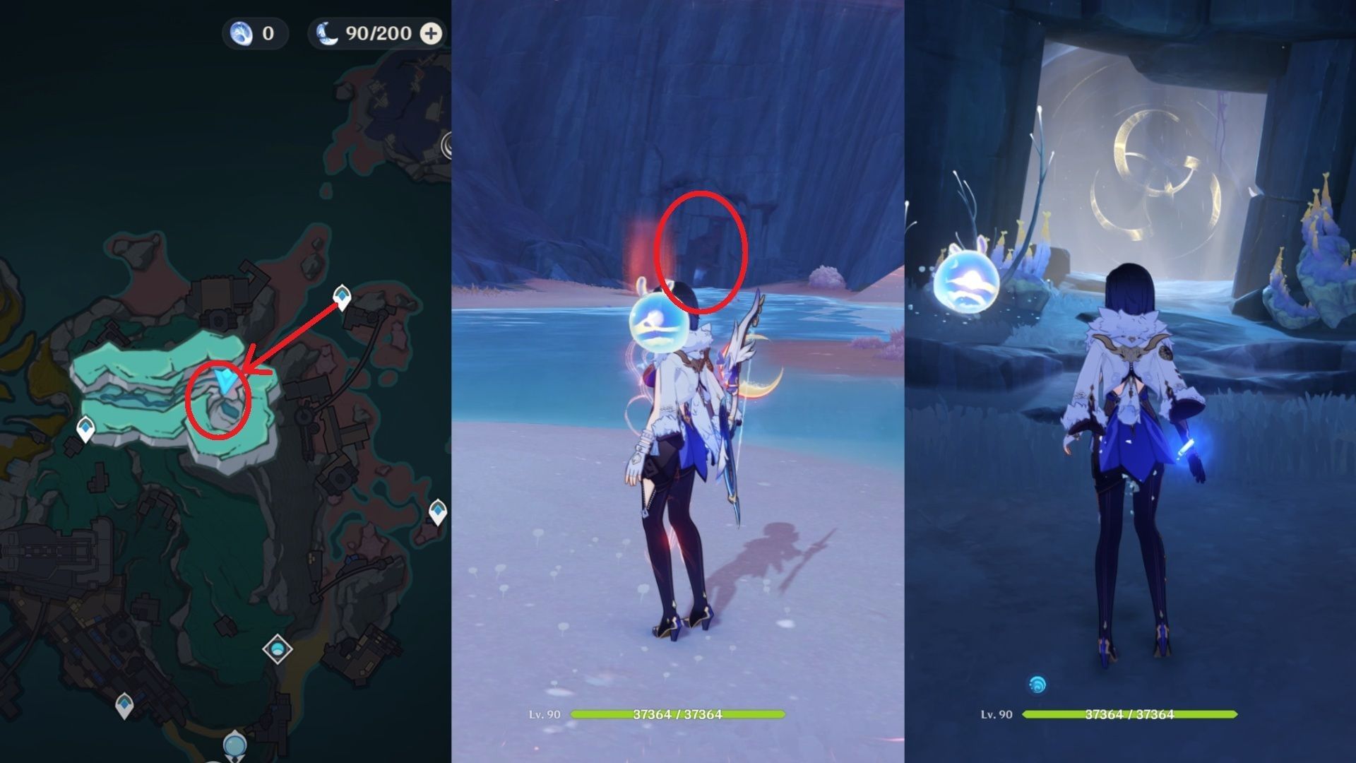Location of the Paha Isle treasure vault (Image via HoYoverse)