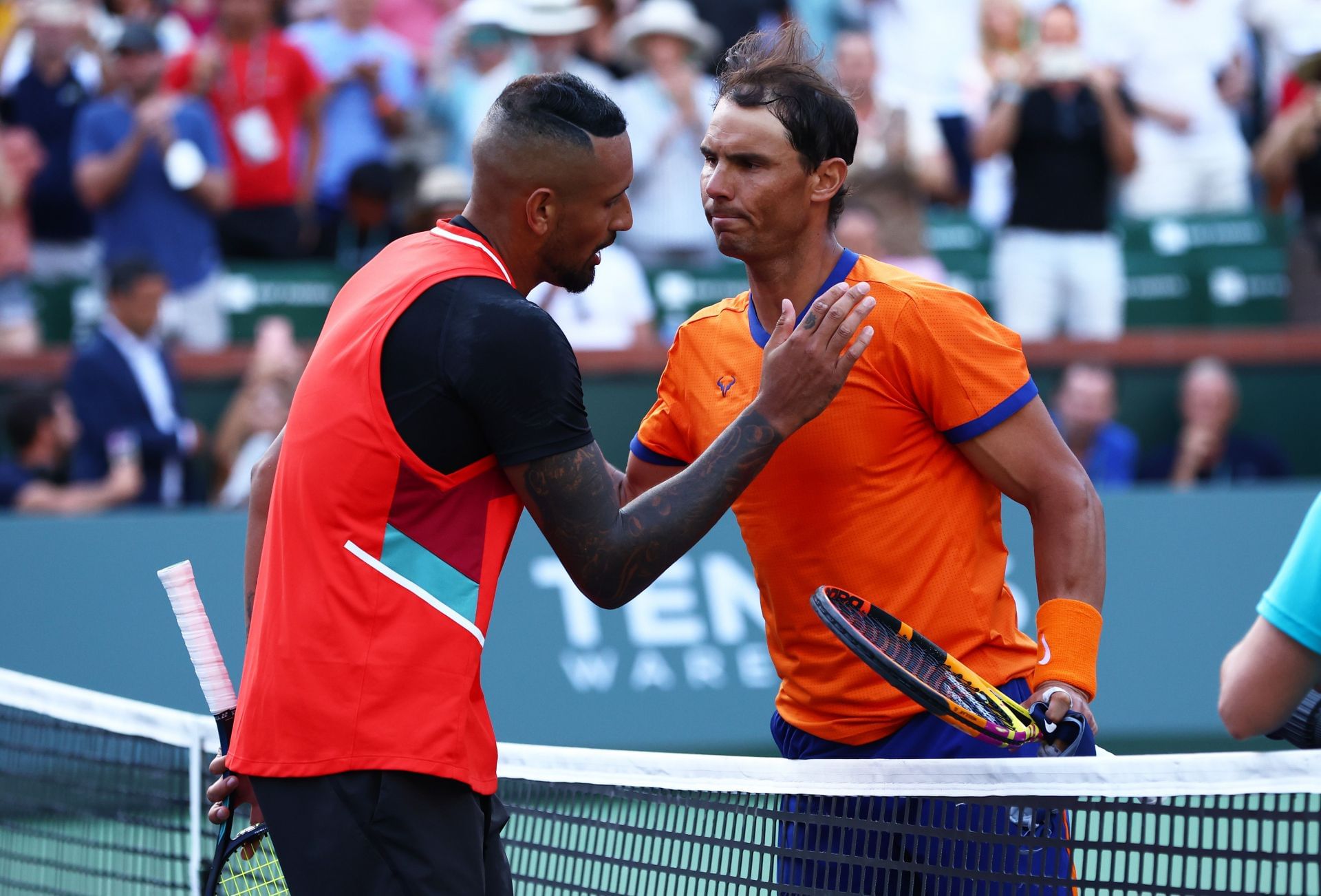 Nick Kyrgios and Rafael Nadal at the BNP Paribas Open - Source: Getty