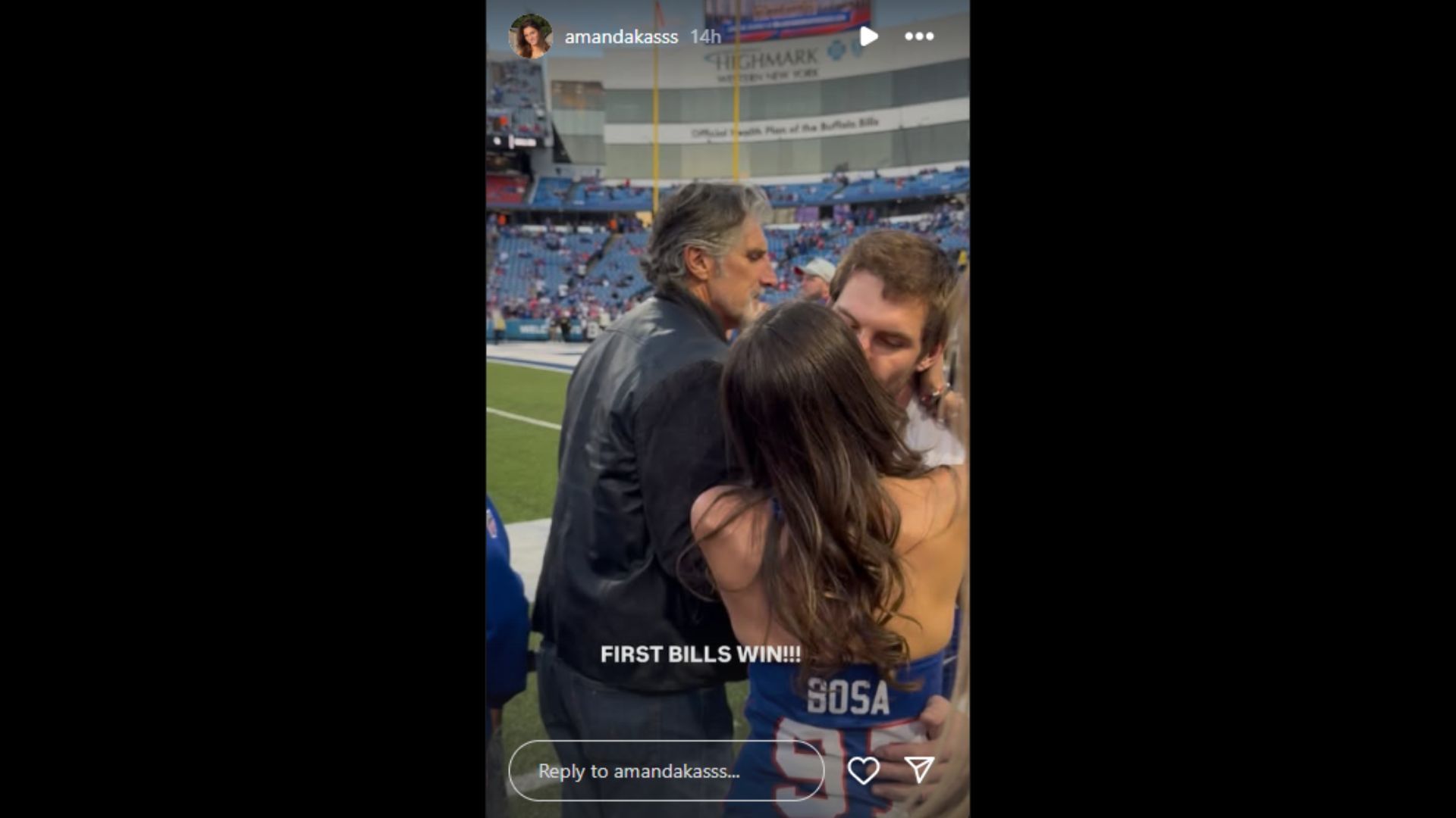 Amanda Kassdikian shared a message after the Buffalo Bills win. (Photo via Amanda Kassdikian&#039;s Instagram)
