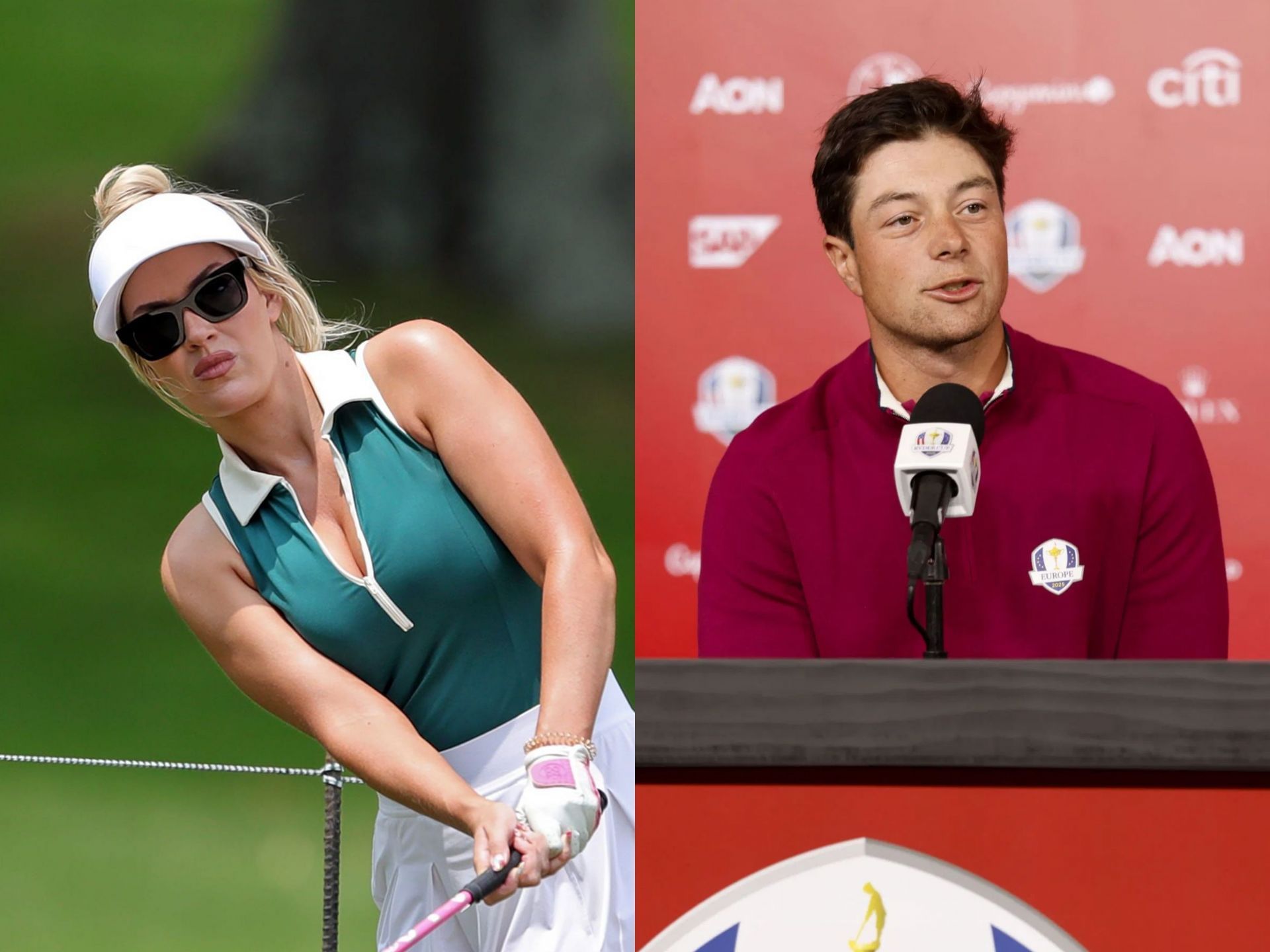 Paige Spiranac reacts to Ryder Cup envelope rule after Viktor Hovland injury (Image Source: Getty)