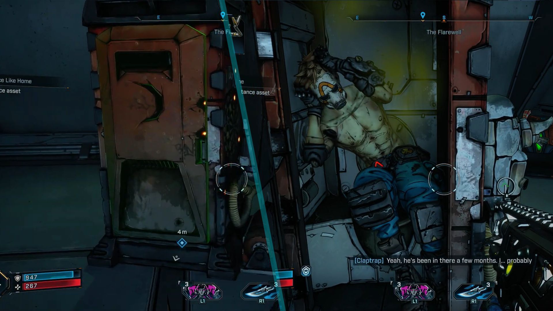 Rustknuckle&rsquo;s mask can be acquired from an expired Crimson Resistance Psycho inside a red porter potty (Image via Gearbox Software)