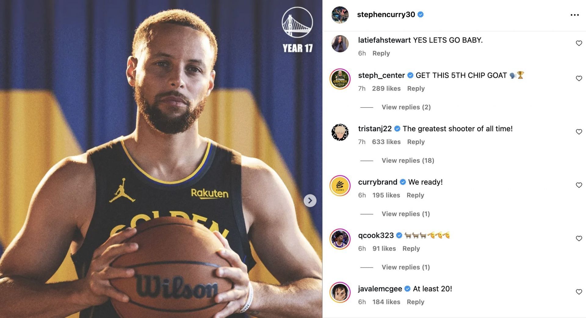 Credits: Instagram (@stephencurry30)