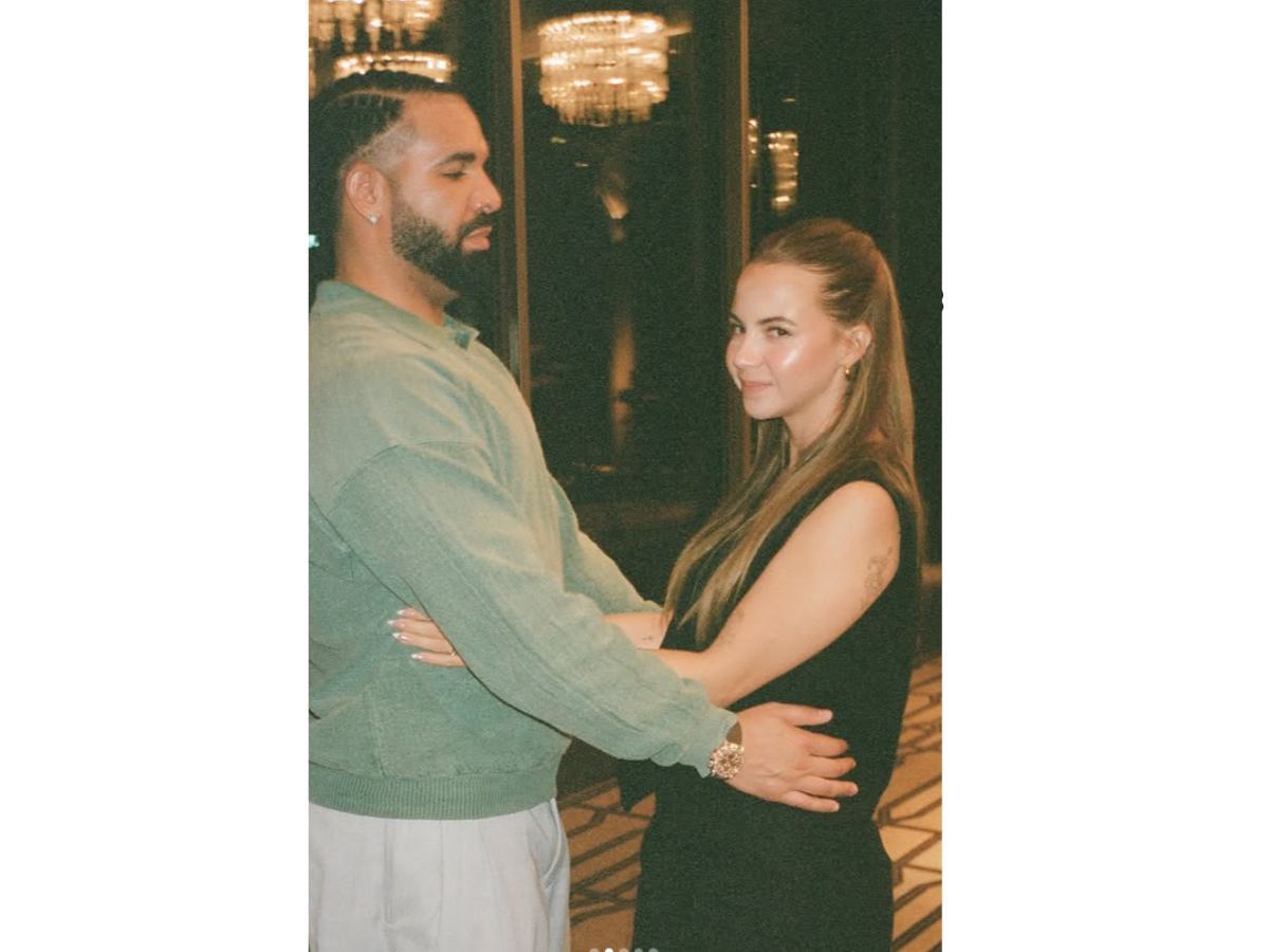 Drizzy with Bobbi Althoff promoting their latest interview (Image via Instagram/ @bobbi)