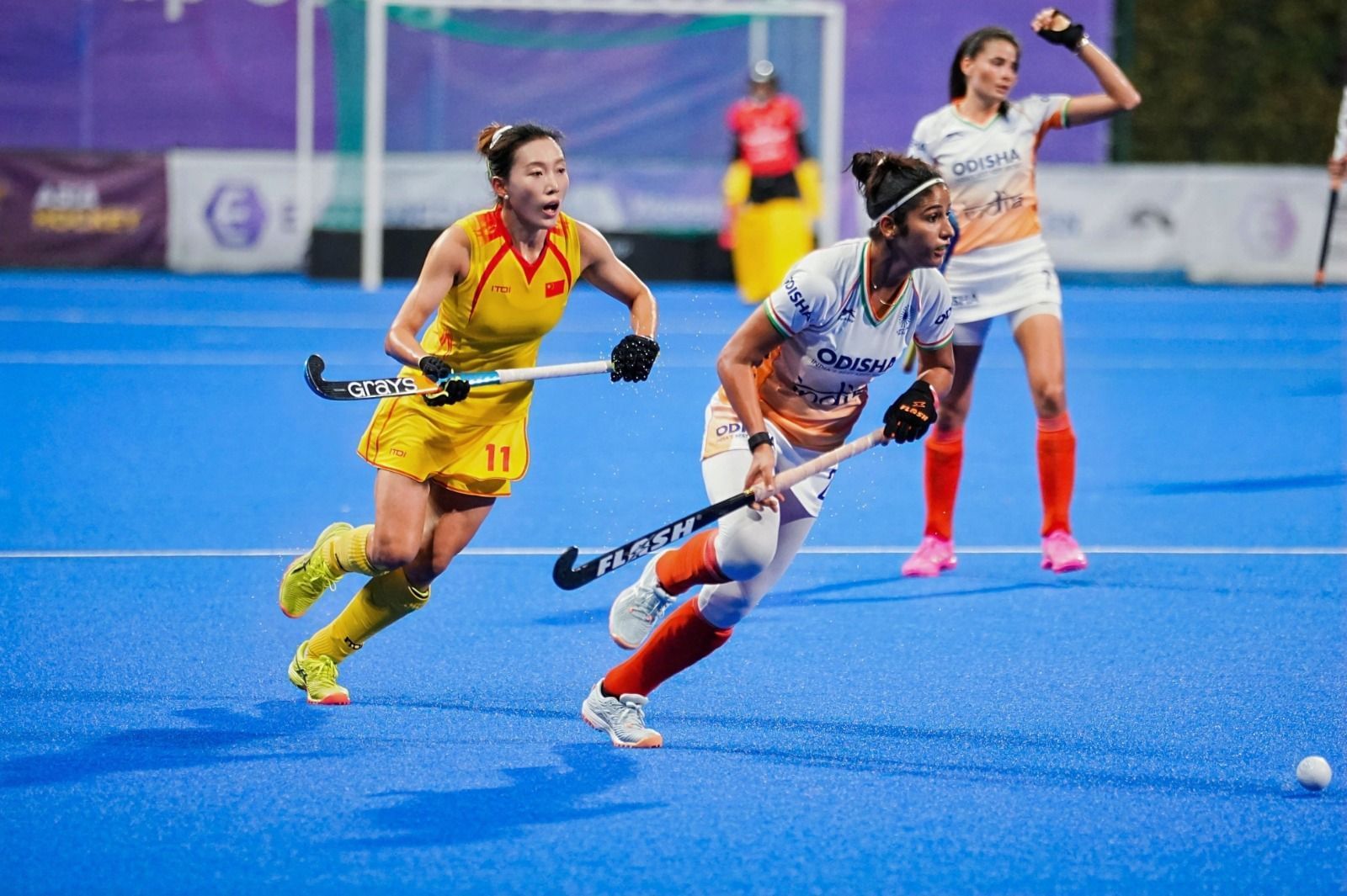 Navneet Kaur in action against China in the Asia Cup final - Source: Hockey India