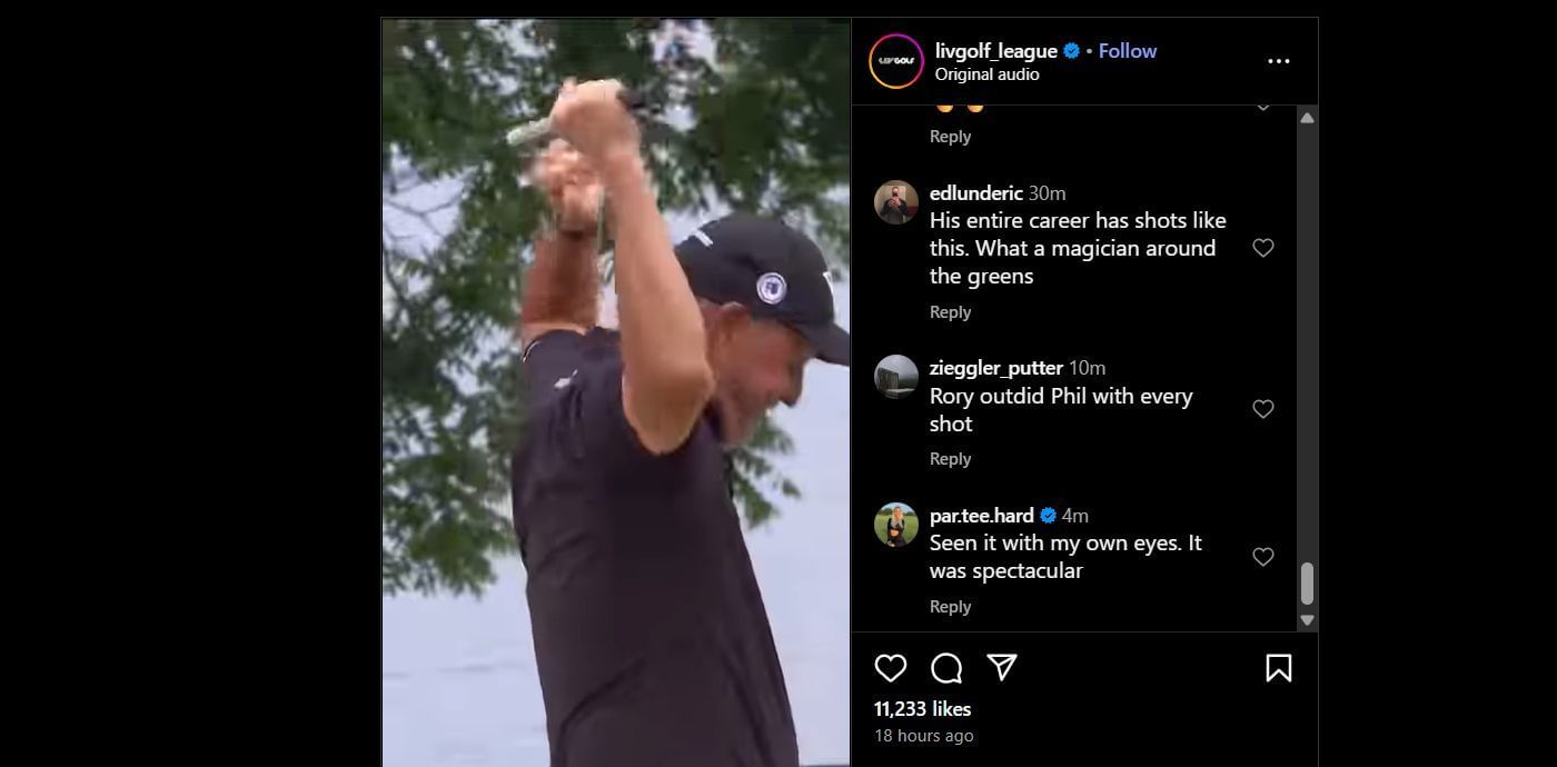 Still taken from LIV Golf&#039;s Instagram post (Image Credit: Instagram @livgolf_league)