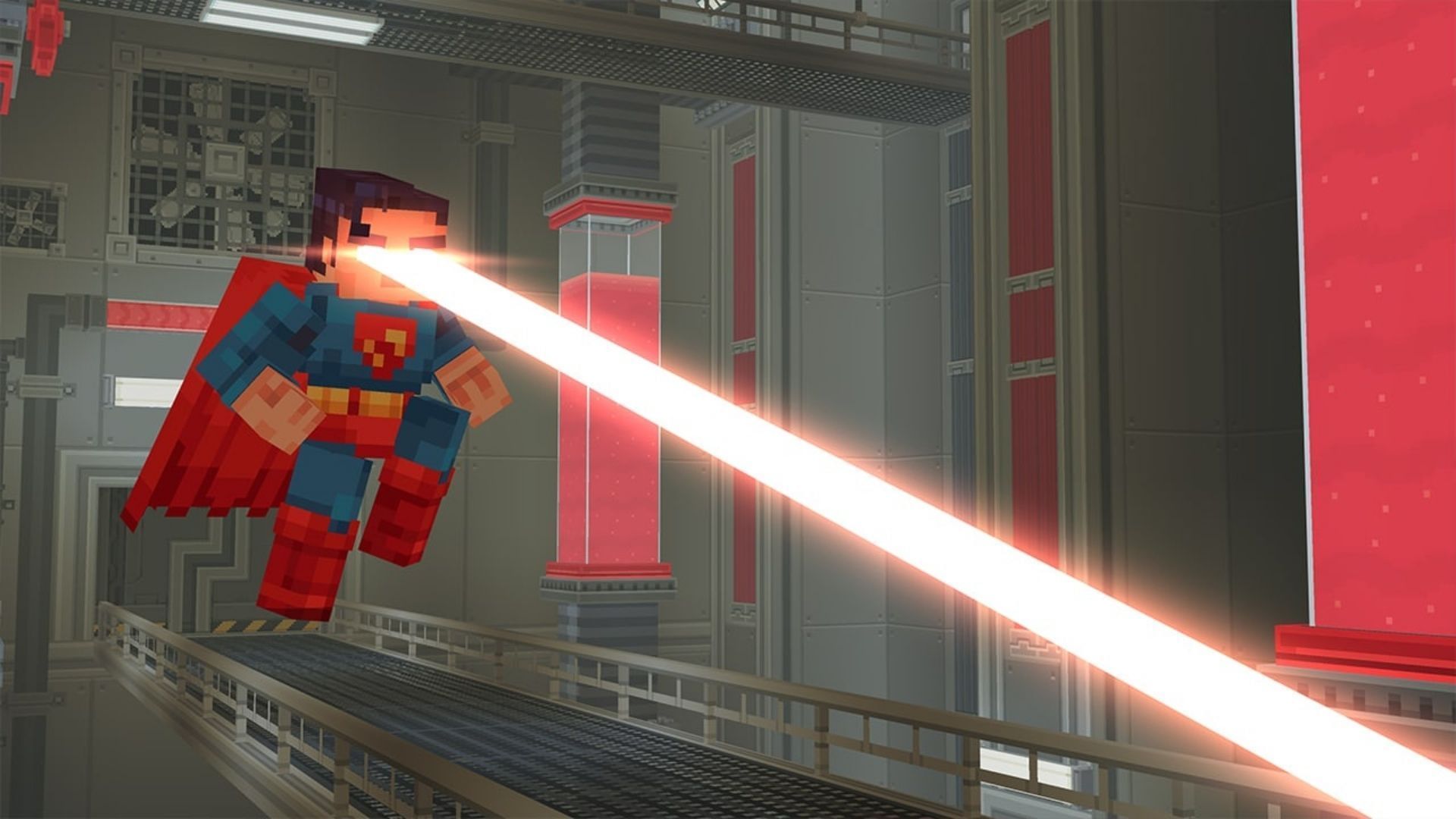 The Superman add-on lets players defeat enemies and win quests using his iconic powers (Image via Mojang Studios)