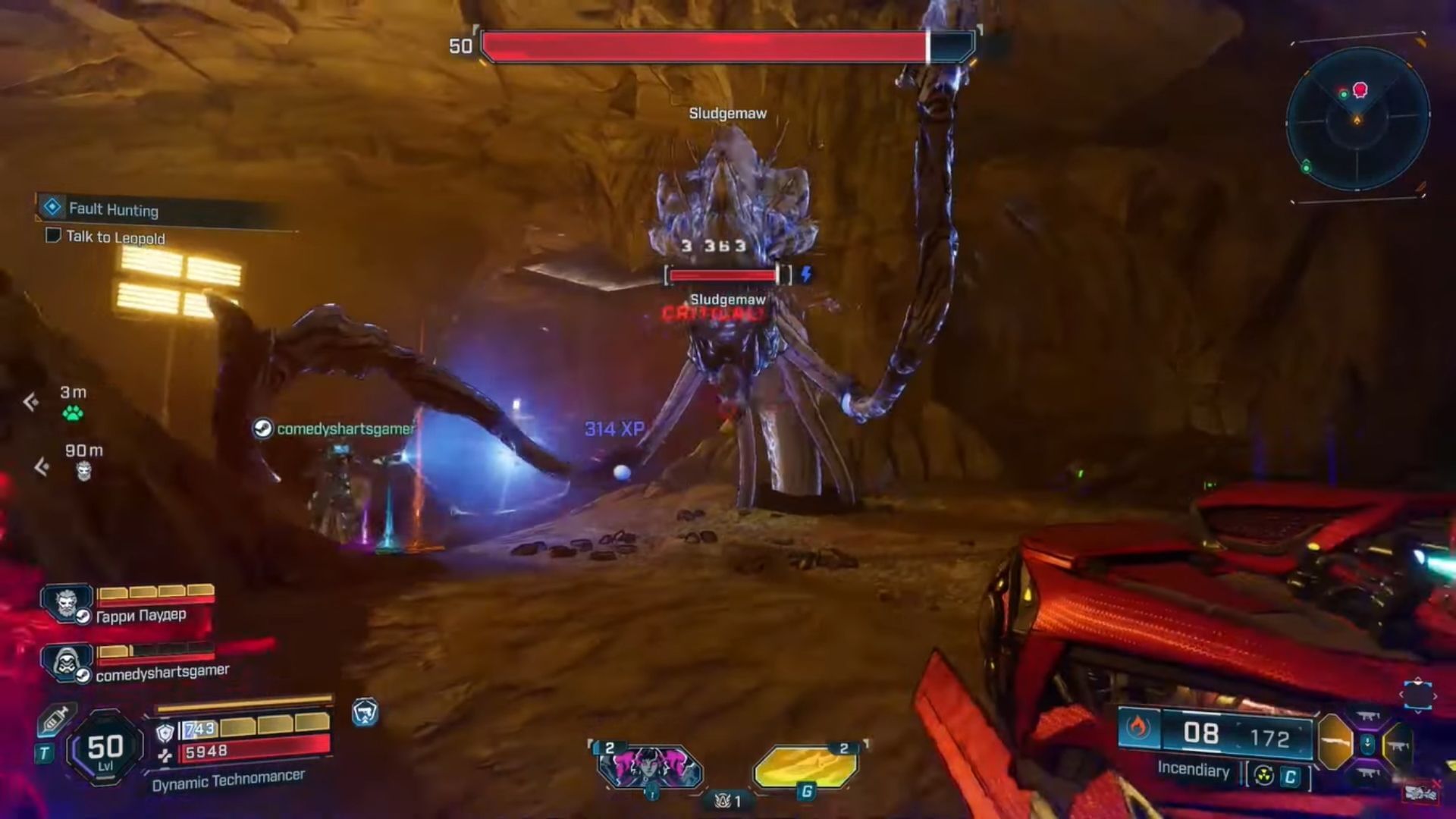 Defeating Sludgemaw in The Fadefields (Image via 2K Games | YouTube/@Echo_TM)