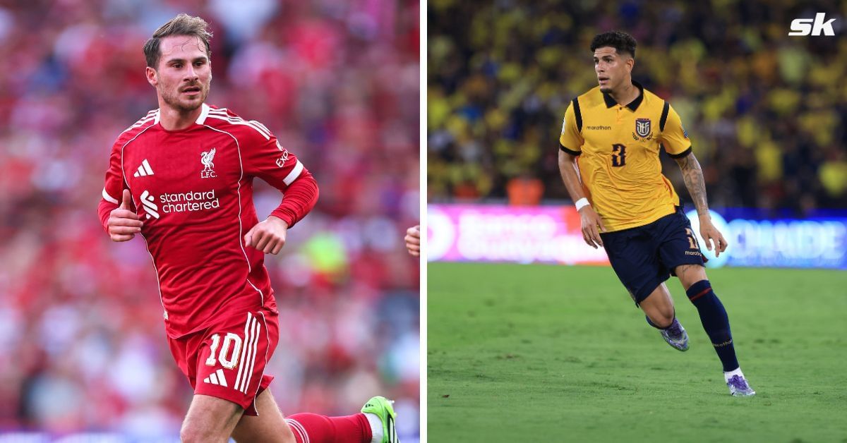 Liverpool midfielder Alexis Macalister (left) and Arsenal defender Piero Hincapie - both pics GETTY